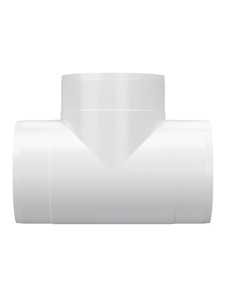 UNION T DE 10cm (4") DE POLIESTIRENO - 10TP