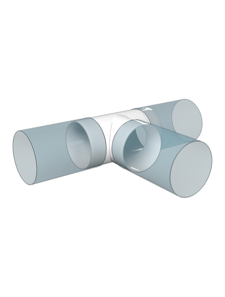 UNION T DE 10cm (4") DE POLIESTIRENO - 10TP